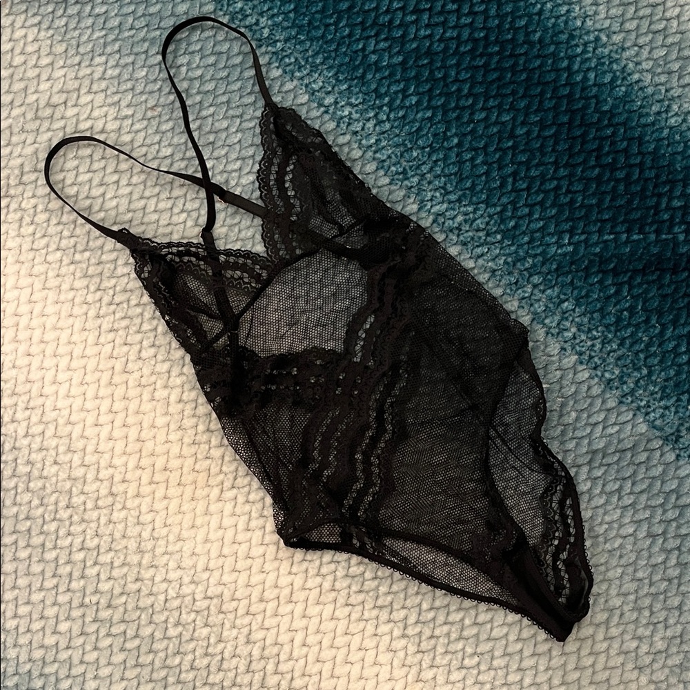 Elegant Black Lace Bodysuit